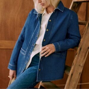 Sezane Will Jacket in Denim Blue